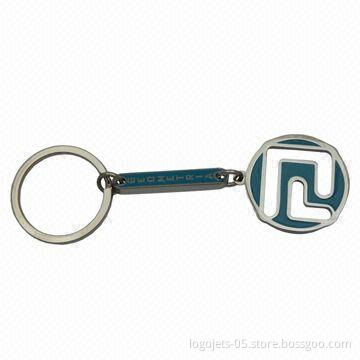 Zinc Alloy Metal Keychain with Soft Enamel Colors Filled on Both Sides